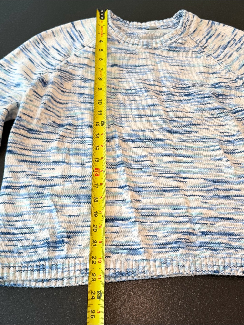 J. Crew Blue and White Marled Crewneck Sweater - Picture 5 of 9